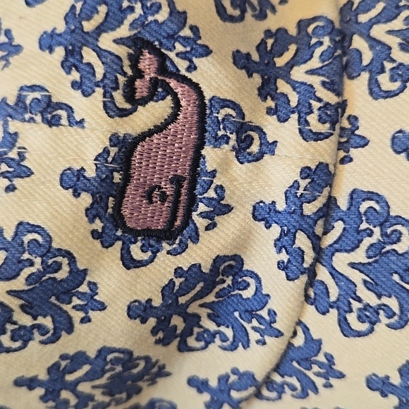 Vineyard Vines White/Blue Design Print Adjustable Hat - Picture 2 of 9